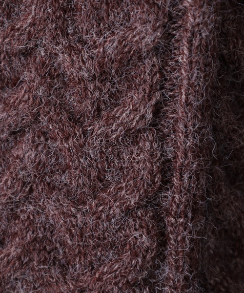 FUNALIVE（ファンアライブ）の「アランケーブル柄ショールニットカーディガン（カーディガン/ボレロ・メンズ・オフホワイト/グレー/ブラック/グレイッシュベージュ/バーガンディー/ネイビー・M/L/XL）」の19枚目の写真