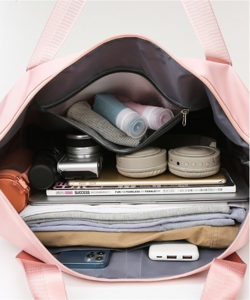 BACKYARD FAMILY（バックヤードファミリー）の「ボストンバック サブバッグ pmybostonbag23（ボストンバッグ・レディース・ライトピンク/ラベンダー/ミント/ピンク/ライトグレー/ダークパープル/ブラック・FREE）」の16枚目の写真