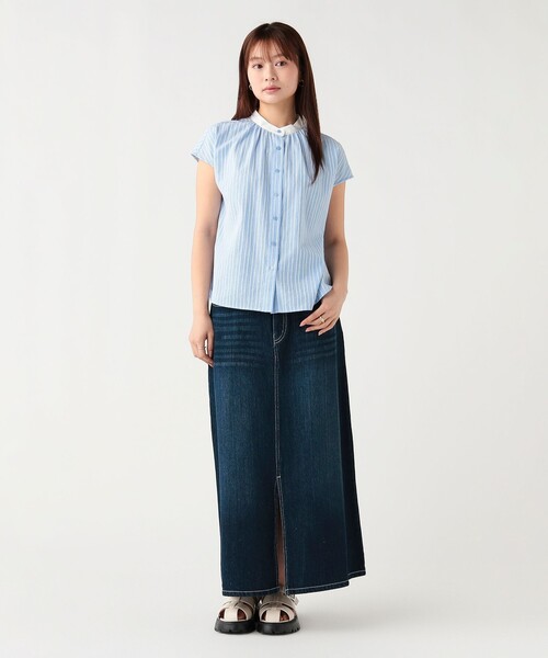 BEAMS HEART(ビームスハート)の「スリットデニム ナロー スカート(スカート・レディース・インディゴブルー/ブルー系その他4・MEDIUM/SMALL)」の7枚目の写真