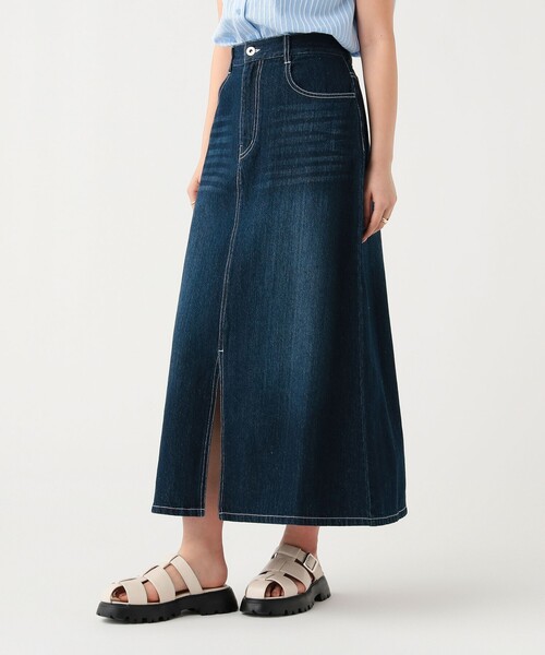 BEAMS HEART(ビームスハート)の「スリットデニム ナロー スカート(スカート・レディース・インディゴブルー/ブルー系その他4・MEDIUM/SMALL)」の9枚目の写真