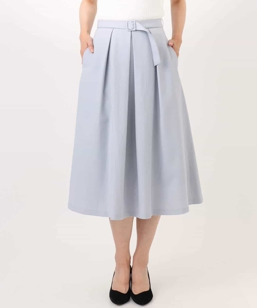 OFUON le MK（オフオンルエムケー）の「タックフレアースカート/洗える（スカート・レディース・ブラック/ライトブルー・36/38/40）」の10枚目の写真