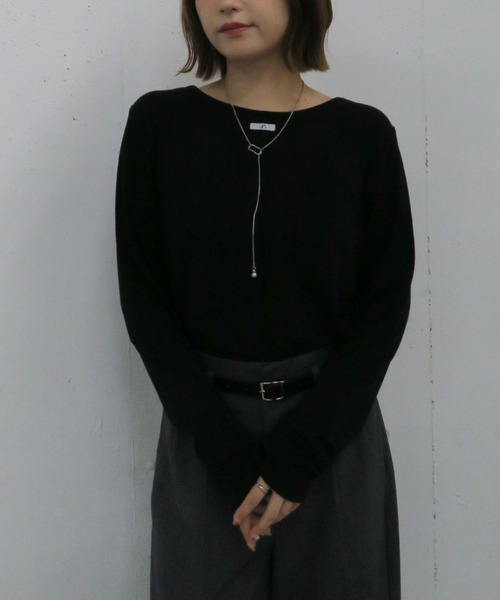 archives（アルシーヴ）の「シアー天竺クルーネック　ＴＯＰＳ（Tシャツ/カットソー・レディース・ブラック/グレー/ホワイト/ブラウン・MEDIUM）」の3枚目の写真