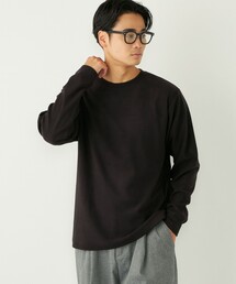 SHIPS Colors:〈吸水速乾〉スムース 微起毛 クルーネック ロンT