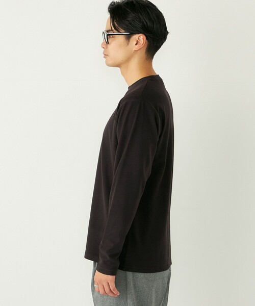 SHIPS Colors(シップス カラーズ)の「SHIPS Colors:〈吸水速乾〉スムース 微起毛 クルーネック ロンT(Tシャツ/カットソー・メンズ・ブラック/オフホワイト/グレー・MEDIUM/LARGE/X-LARGE)」の22枚目の写真