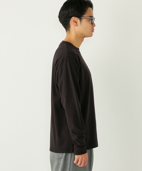 SHIPS Colors(シップス カラーズ)の「SHIPS Colors:〈吸水速乾〉スムース 微起毛 クルーネック ロンT(Tシャツ/カットソー・メンズ・ブラック/オフホワイト/グレー・MEDIUM/LARGE/X-LARGE)」の12枚目の写真