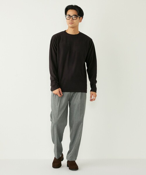 SHIPS Colors(シップス カラーズ)の「SHIPS Colors:〈吸水速乾〉スムース 微起毛 クルーネック ロンT(Tシャツ/カットソー・メンズ・ブラック/オフホワイト/グレー・MEDIUM/LARGE/X-LARGE)」の17枚目の写真