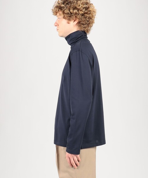 SUNSPEL(サンスペル)の「SUNSPEL MTSH0197 コットンタートルネック ロングスリーブTシャツ(Tシャツ/カットソー・メンズ・ネイビー/ホワイト・L/M/S)」の11枚目の写真