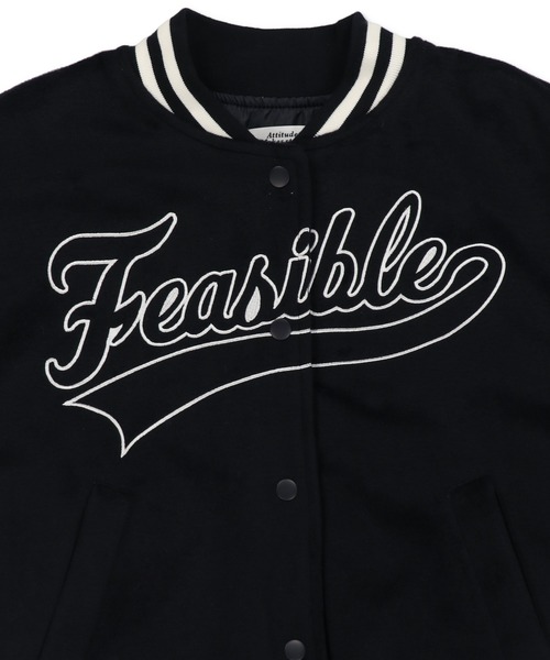 SPINNS(スピンズ)の「スタジアムジャケット/スタジャン/ベースボールロゴ(スタジャン・レディース・ネイビー/ブラック・ONESIZE)」の18枚目の写真