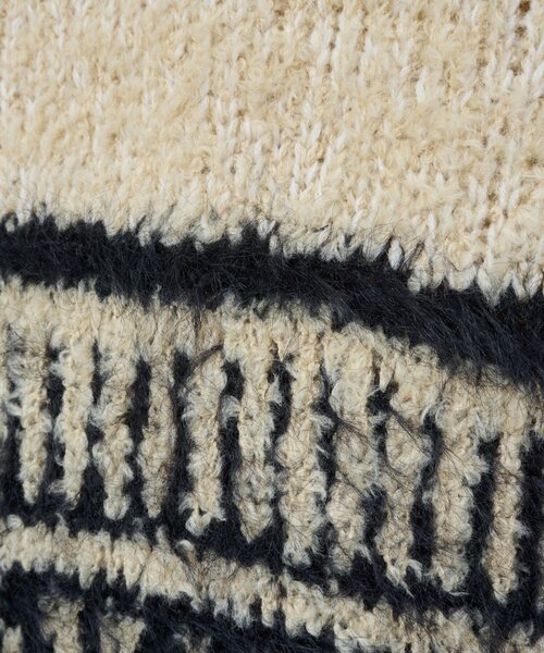 BEARDSLEY（ビアズリー）の「ビッグフェアアイル柄プルオーバー（ニット/セーター・レディース・ブラック/ベージュ・FREE）」の18枚目の写真