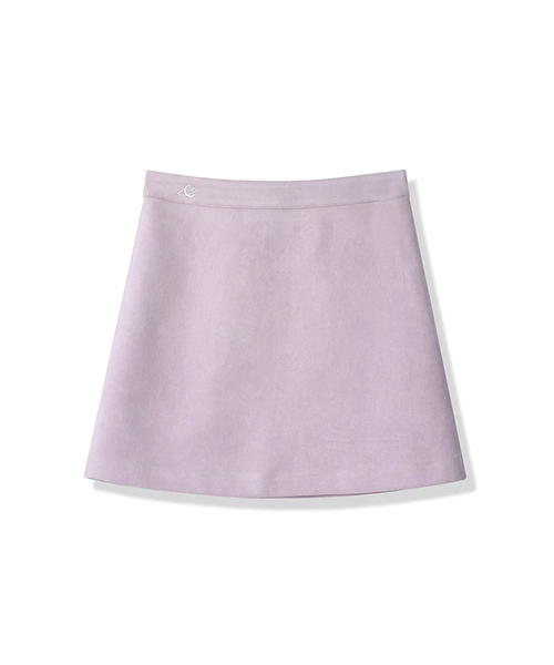 Vivacious（ビバシャス）の「H-line Suede Skirt - 4COL（スカート・レディース・パープル/グレー/カーキ/ブラック・SMALL/MEDIUM/LARGE）」の4枚目の写真