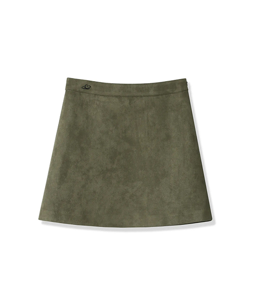 Vivacious（ビバシャス）の「H-line Suede Skirt - 4COL（スカート・レディース・パープル/グレー/カーキ/ブラック・SMALL/MEDIUM/LARGE）」の3枚目の写真
