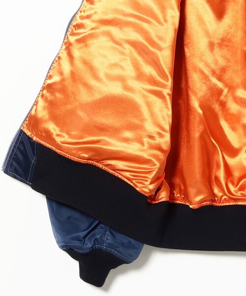 BEAMS(ビームス)の「クレイジー MA-1 ジャケット【ワイドフィット】(ブルゾン・メンズ・ブラック/ネイビー/オリーブ・L/S/XL/M)」の10枚目の写真