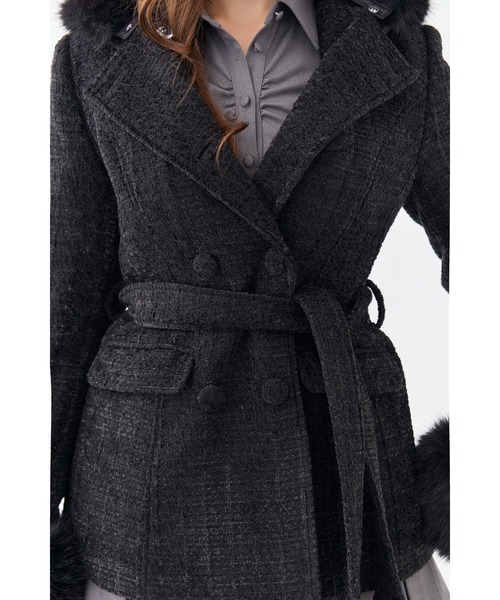 Twinkle Button Tweed Coat（ダウンジャケット/コート）｜andwang