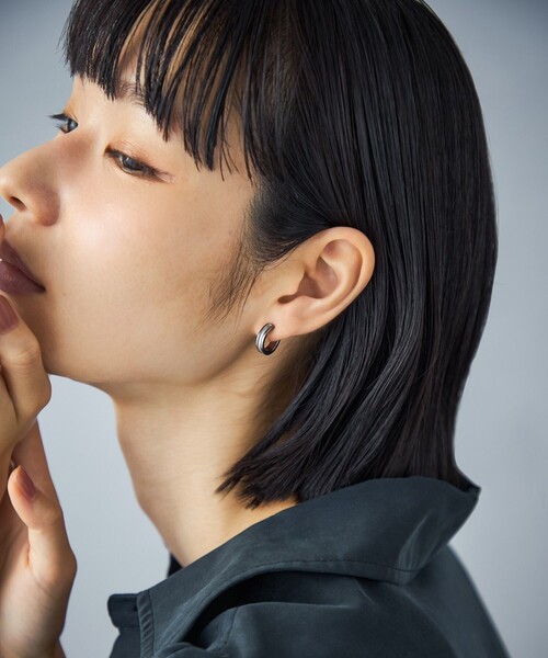 Jouete(ジュエッテ)の「ピアス フープ(ピアス(両耳用)・レディース・ブラック・FREE)」の2枚目の写真