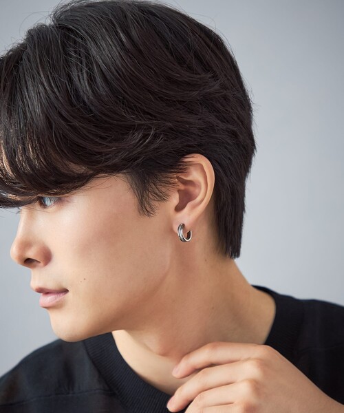 Jouete(ジュエッテ)の「ピアス フープ(ピアス(両耳用)・レディース・ブラック・FREE)」の4枚目の写真