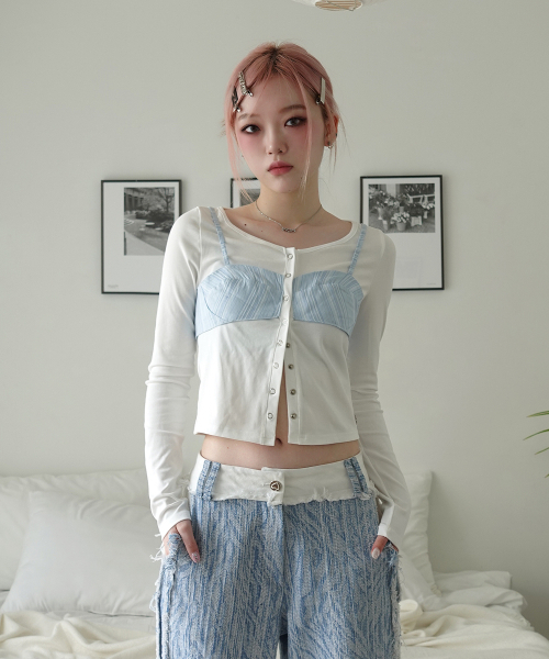 CHERRYQUIRI(チェリーキュリー)の「eyelet bustier cd - ivory(Tシャツ/カットソー・レディース・その他・FREE)」の1枚目の写真