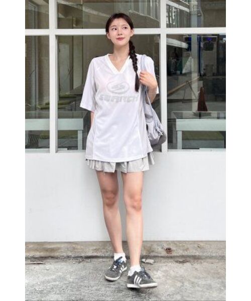 SEARCH410(サーチ410)の「スポーツVネッククールジャージ半袖Tシャツホワイト(Tシャツ/カットソー・メンズ・その他・MEDIUM/LARGE)」の9枚目の写真