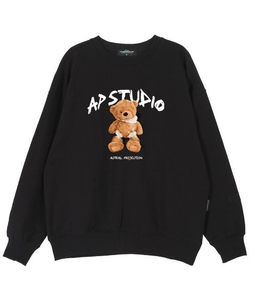 ASTRAL PROJECTION(アストラルプロジェクション)の「ウィンクベアドールオーバーサイズドロップショルダースウェット_ブラック(スウェット・メンズ・その他・LARGE/X-LARGE)」の1枚目の写真