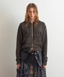 AOPT（アオプト）の「RAW CUT HOODIE ZIP-UP - DARK KHAKI（パーカー）」