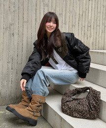 大人気韓国KHIHO レイブンフォルダブルバックルブーツブラック KHIHO｜キホのブーツ通販 - ZOZOTOWN