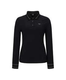 W KINT COLLAR L/TS_BK
