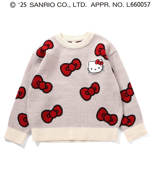 ハローキティ」リボンジャカードニット（ニット/セーター）｜sanrio