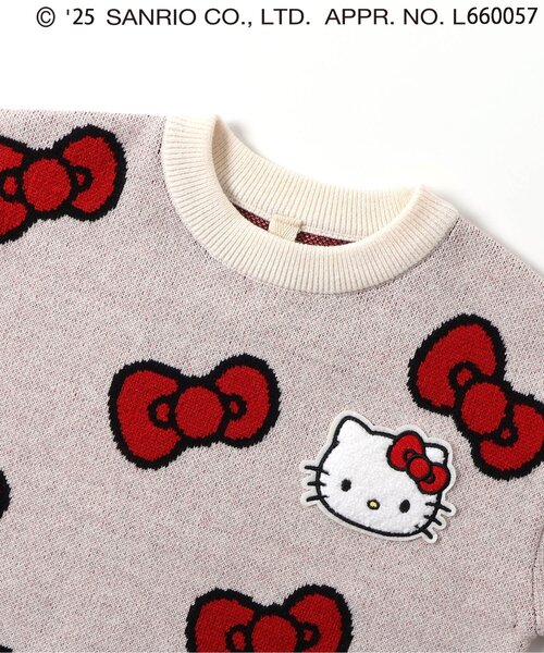 ハローキティ」リボンジャカードニット（ニット/セーター）｜sanrio