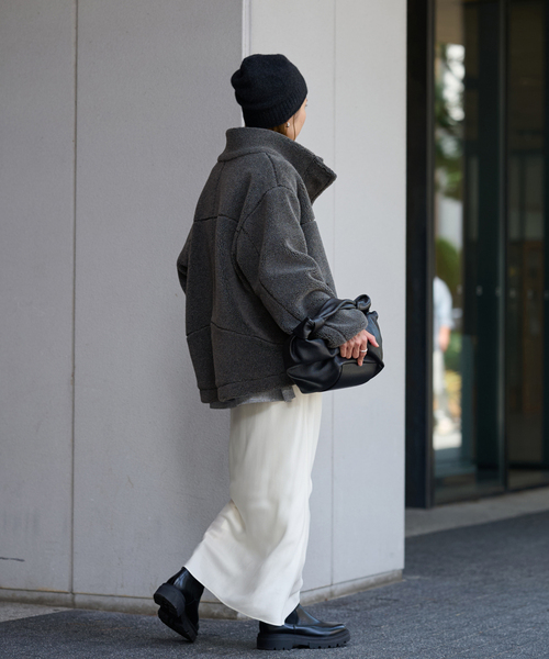 FRAMeWORK（フレームワーク）の「≪追加≫ウールボアスタンドブルゾン 2（ブルゾン・レディース・チャコールグレー/ベージュ/ネイビー・36/38）」の6枚目の写真