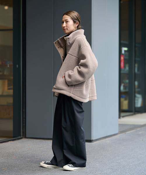 FRAMeWORK（フレームワーク）の「≪追加≫ウールボアスタンドブルゾン 2（ブルゾン・レディース・チャコールグレー/ベージュ/ネイビー・36/38）」の20枚目の写真