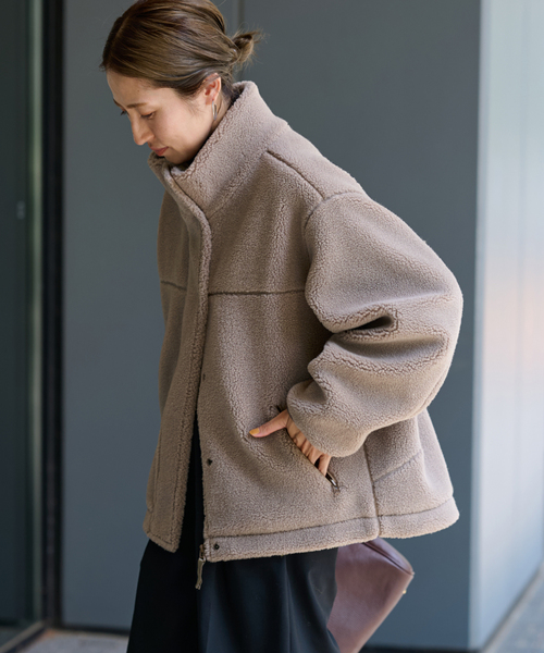 FRAMeWORK（フレームワーク）の「≪追加≫ウールボアスタンドブルゾン 2（ブルゾン・レディース・チャコールグレー/ベージュ/ネイビー・36/38）」の22枚目の写真