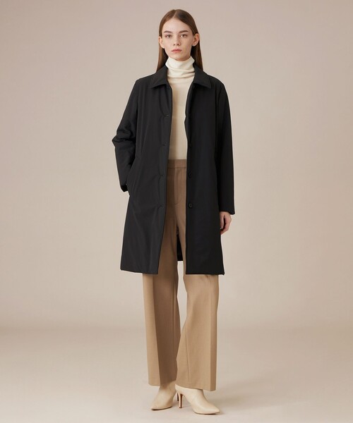 MACKINTOSH LONDON（マッキントッシュ ロンドン）の「【BANTON/バントン】ウールパディングタフタコート（ステンカラーコート・レディース・ベージュ/ブラック・40/38）」の8枚目の写真