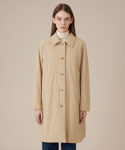MACKINTOSH LONDON（マッキントッシュ ロンドン）の「【BANTON/バントン】ウールパディングタフタコート（ステンカラーコート・レディース・ベージュ/ブラック・40/38）」の10枚目の写真
