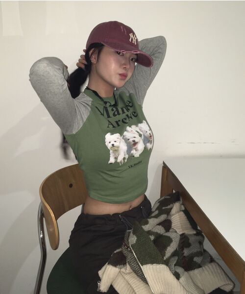 WaiKei(ワイケイ)の「マルチーズアーカイブ ラグランロングスリーブTシャツ ミント(Tシャツ/カットソー・レディース・その他・2/0)」の16枚目の写真