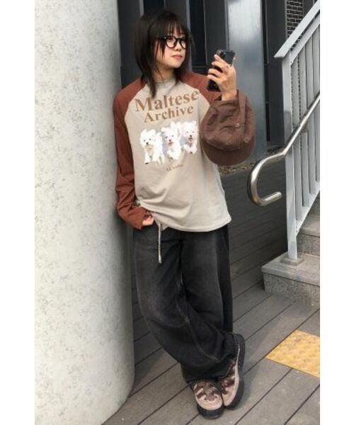 WaiKei(ワイケイ)の「マルチーズアーカイブ ラグランロングスリーブTシャツ ミント(Tシャツ/カットソー・レディース・その他・2/0)」の6枚目の写真