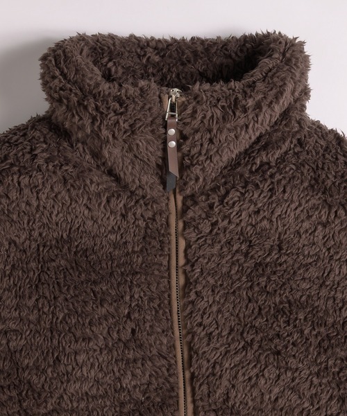 MUHET(ミュエータ)の「shaggy fleece blouson / シャギーフリースブルゾン(ブルゾン・レディース・チャコールグレー/ブラウン・SMALL/MEDIUM)」の8枚目の写真