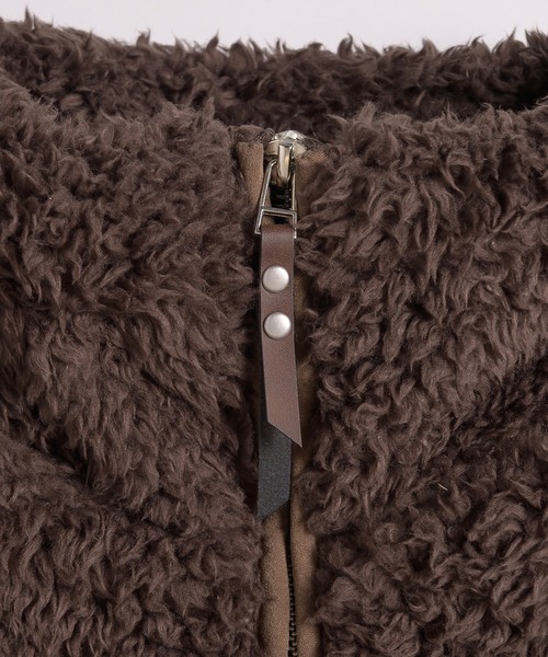MUHET(ミュエータ)の「shaggy fleece blouson / シャギーフリースブルゾン(ブルゾン・レディース・チャコールグレー/ブラウン・SMALL/MEDIUM)」の18枚目の写真