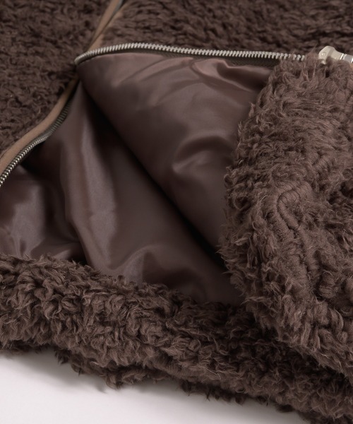 MUHET(ミュエータ)の「shaggy fleece blouson / シャギーフリースブルゾン(ブルゾン・レディース・チャコールグレー/ブラウン・SMALL/MEDIUM)」の20枚目の写真