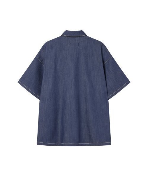 CONTEMENT(コンテメント)の「LYOCELL DENIM SNAP FRONT SHIRT(ポロシャツ・メンズ・インディゴブルー・MEDIUM/LARGE)」の5枚目の写真