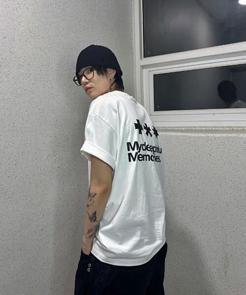 mydeepbluememories(マイディープブルーメモリーズ)の「Mm Symbol Logo T-Shirts (WHITE)(Tシャツ/カットソー・レディース・ホワイト・SMALL/MEDIUM/LARGE)」の18枚目の写真