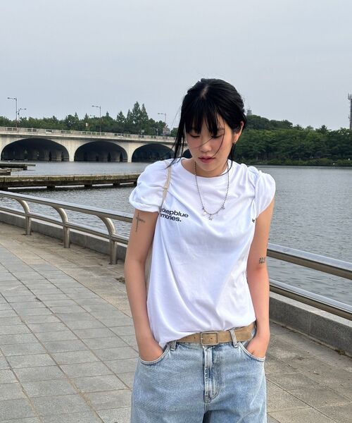 mydeepbluememories(マイディープブルーメモリーズ)の「Mm Symbol Logo T-Shirts (WHITE)(Tシャツ/カットソー・レディース・ホワイト・SMALL/MEDIUM/LARGE)」の19枚目の写真