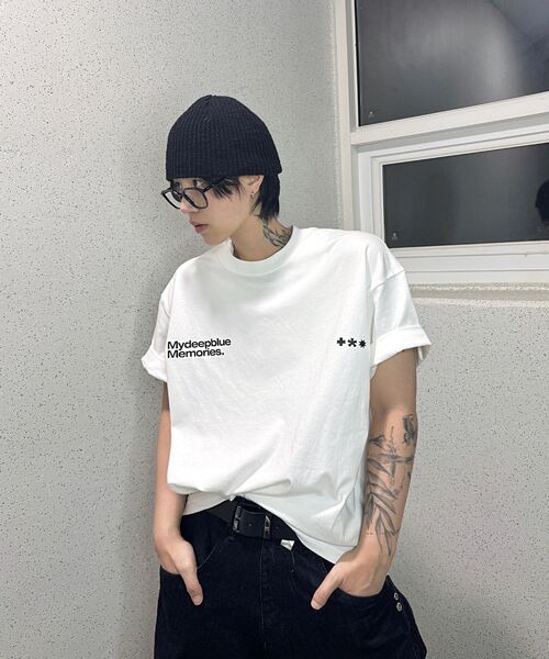 mydeepbluememories(マイディープブルーメモリーズ)の「Mm Symbol Logo T-Shirts (WHITE)(Tシャツ/カットソー・レディース・ホワイト・SMALL/MEDIUM/LARGE)」の20枚目の写真