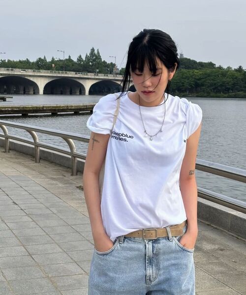 mydeepbluememories(マイディープブルーメモリーズ)の「Mm Symbol Logo T-Shirts (WHITE)(Tシャツ/カットソー・レディース・ホワイト・SMALL/MEDIUM/LARGE)」の12枚目の写真