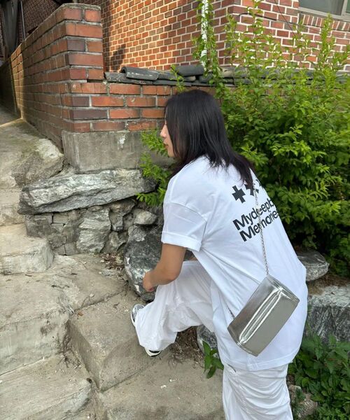 mydeepbluememories(マイディープブルーメモリーズ)の「Mm Symbol Logo T-Shirts (WHITE)(Tシャツ/カットソー・レディース・ホワイト・SMALL/MEDIUM/LARGE)」の15枚目の写真