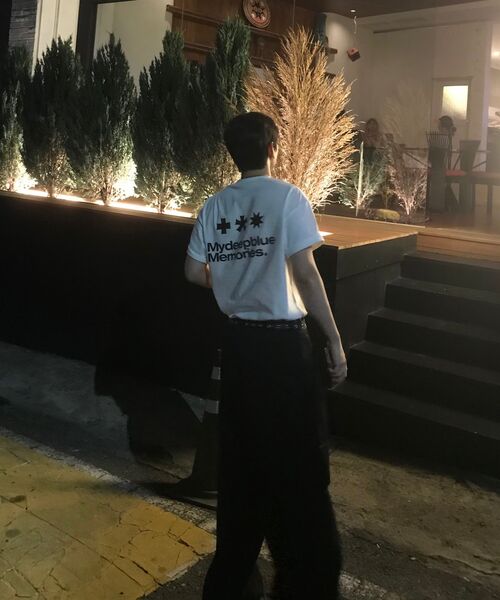 mydeepbluememories(マイディープブルーメモリーズ)の「Mm Symbol Logo T-Shirts (WHITE)(Tシャツ/カットソー・レディース・ホワイト・SMALL/MEDIUM/LARGE)」の4枚目の写真