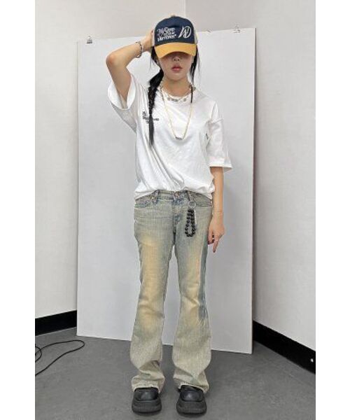 mydeepbluememories(マイディープブルーメモリーズ)の「Mm Symbol Logo T-Shirts (WHITE)(Tシャツ/カットソー・レディース・ホワイト・SMALL/MEDIUM/LARGE)」の10枚目の写真