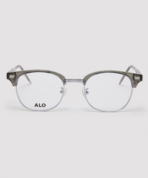 ALO EYEWEAR（アロアイウェア）の「[Essential] AL5506 1010G ハーフリム グレー/シルバー メガネフレーム（メガネ）」