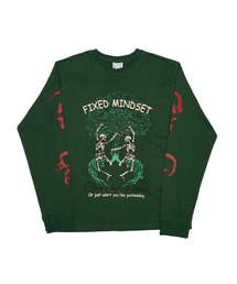 MOSQUITO MURDERERS（モスキートマーダラーズ）の「FIXED MINDSET Give yourself space LONG-SLEEVED - Green（Tシャツ/カットソー）」
