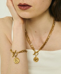 LENERA（レネラ）の「コインモチーフ / 2点セットチェーンネックレス&ブレスレット（ネックレス）」