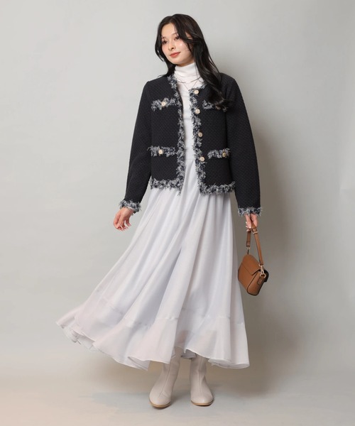 Apuweiser-riche（アプワイザーリッシェ）の「エアリー切替スカート（スカート・レディース・ブルーグレー/オフホワイト・2/1/0）」の13枚目の写真