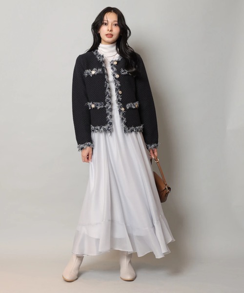 Apuweiser-riche（アプワイザーリッシェ）の「エアリー切替スカート（スカート・レディース・ブルーグレー/オフホワイト・2/1/0）」の15枚目の写真